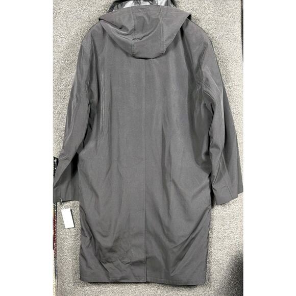 Twinhill Coat Mens 36R Black Hooded Fly Front Thinsulate Lined Overcoat Jacket - Picture 3 of 11